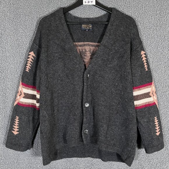 Pendleton Journal Standard Southwestern Wool Blend Sweater Cardigan Men's Size M - Picture 1 of 10